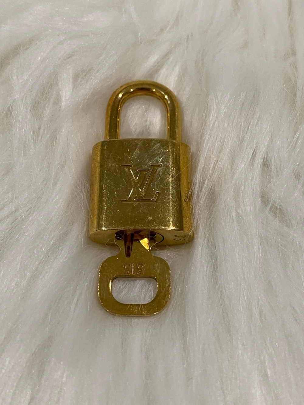 Louis Vuitton Gold Padlock with Key set #315
